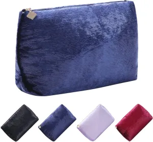 Blue Makeup Organizer Bag for Purse，Cosmetic Travel Bag for Women, Make Up Pouch for Travelling