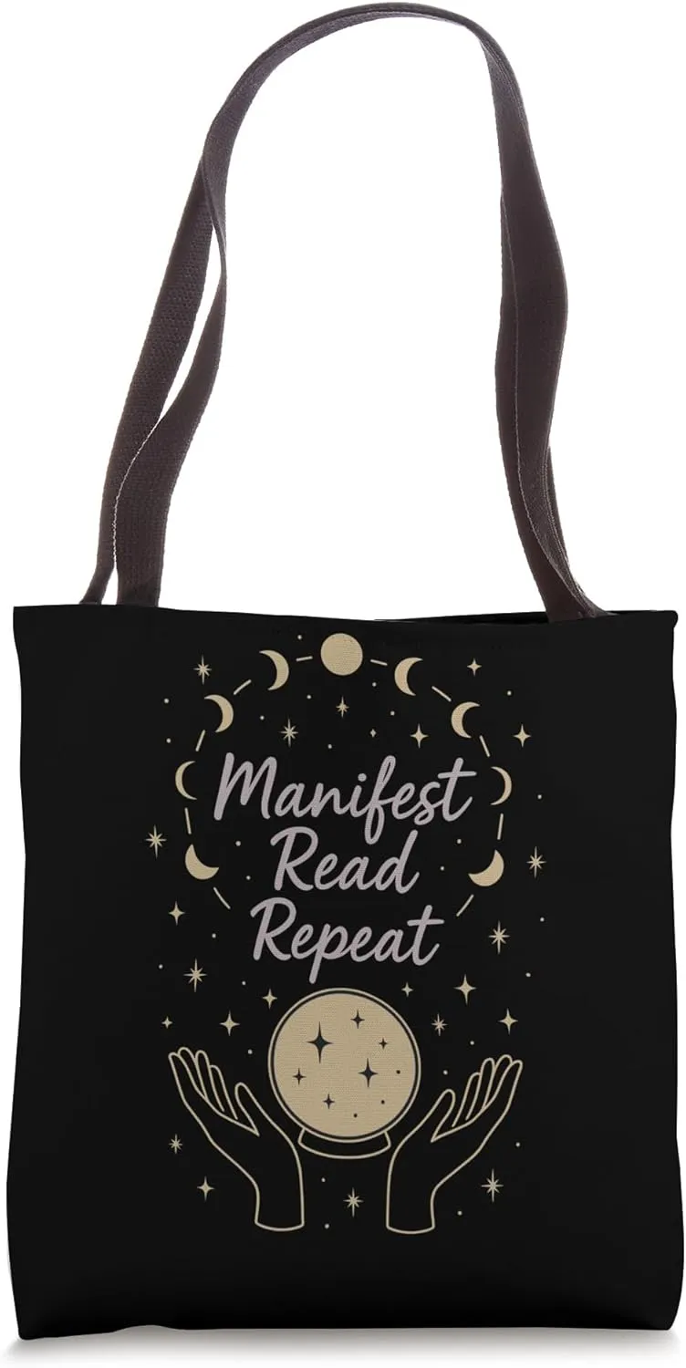 Boho Tarot Reader Moon Phase Spiritual Vibes Celestial Tarot Tote Bag