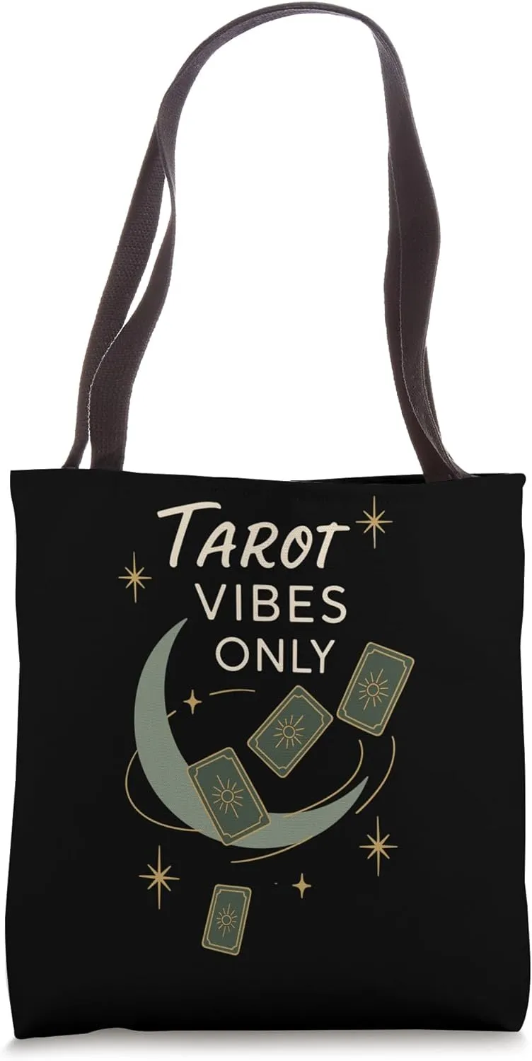 Boho Tarot Reader Moon Phase Spiritual Vibes Celestial Tarot Tote Bag