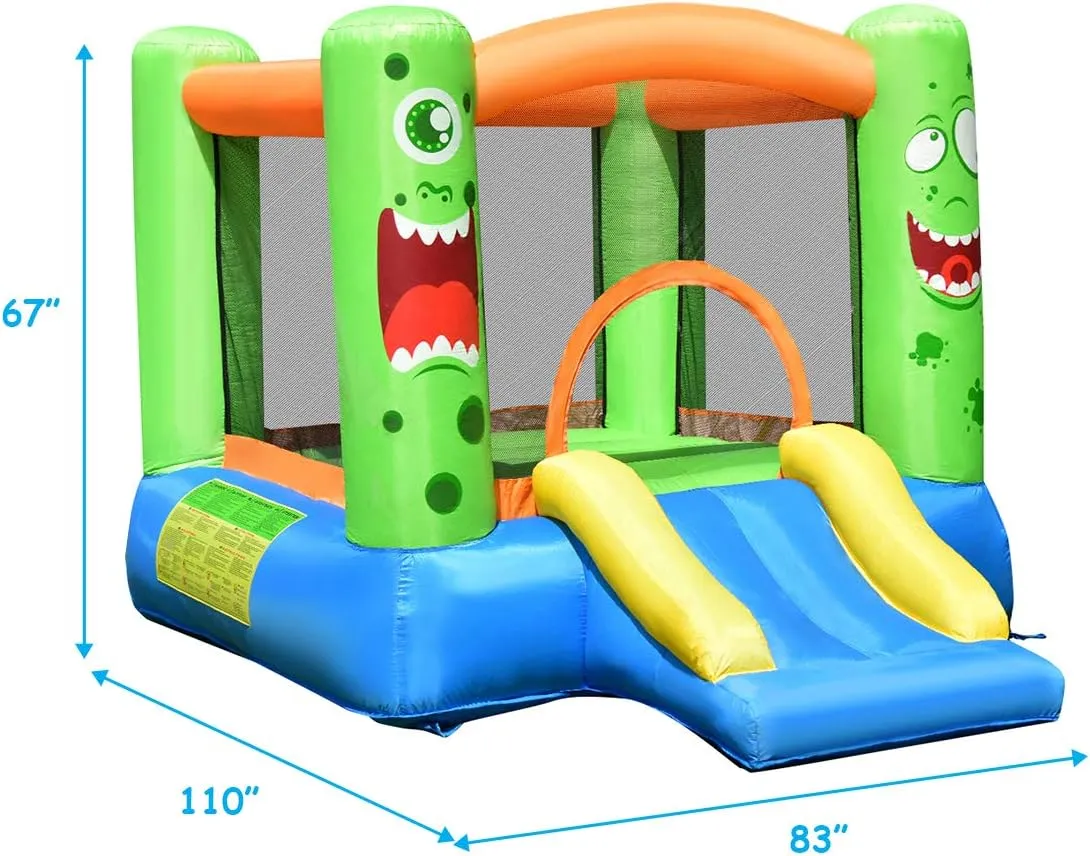 BOUNTECH Inflatable Bounce House, Bouncy House for Kids Indoor Outdoor Party with Jumping Area, Including Oxford Carry Bag, Repair Kit, Small Castle Bounce House for Toddlers Gift