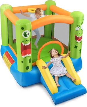 BOUNTECH Inflatable Bounce House, Bouncy House for Kids Indoor Outdoor Party with Jumping Area, Including Oxford Carry Bag, Repair Kit, Small Castle Bounce House for Toddlers Gift