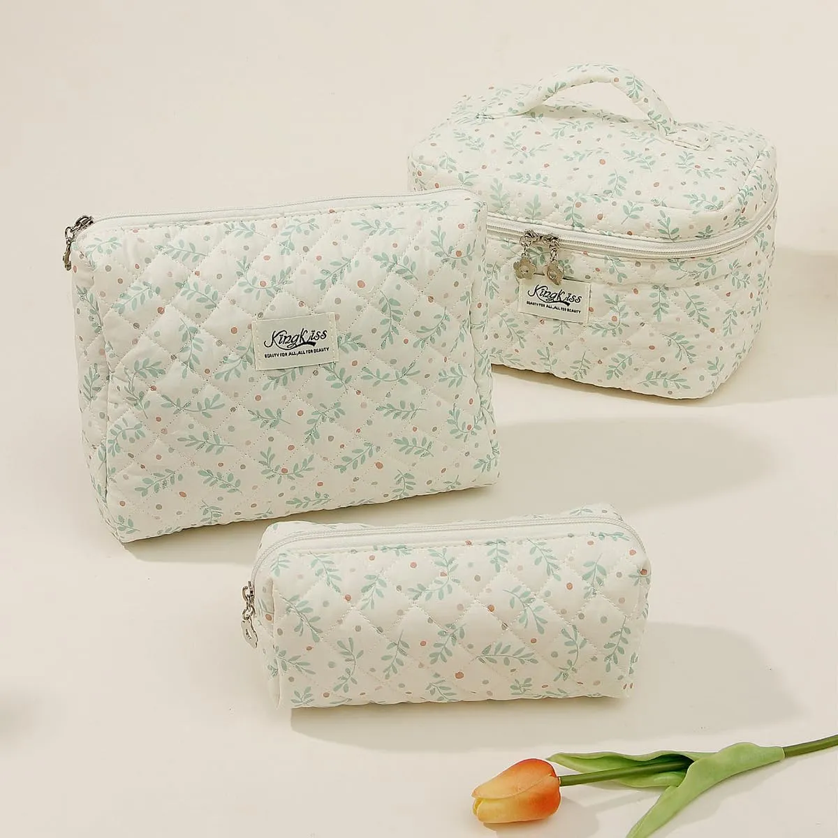 Bow Aesthetic Bag Y2k Cosmetic Bag for Purse Coquette Aesthetic Cute Makeup Bag Make Up Bag Set (Blue Bow-1)