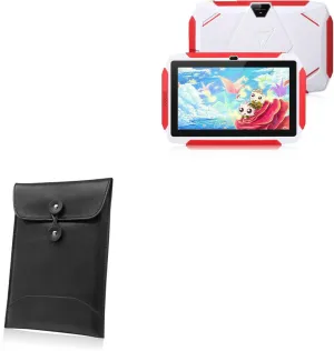BoxWave Case Compatible with Excelvan Q98 - Nero Leather Envelope, Leather Wallet Style Flip Cover