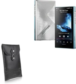 BoxWave Case Compatible with FiiO JM21 - Nero Leather Envelope, Leather Wallet Style Flip Cover