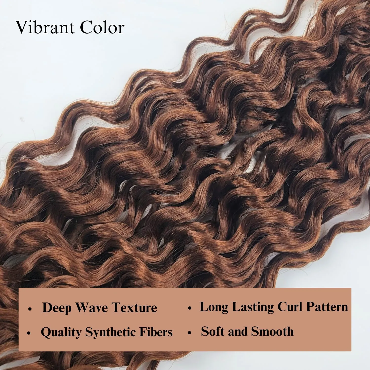 Brown Braiding Hair Pre Stretched for Boho Braids Synthetic Pre-stretched Knotless Boho Braiding Hair non toxic ez Braids