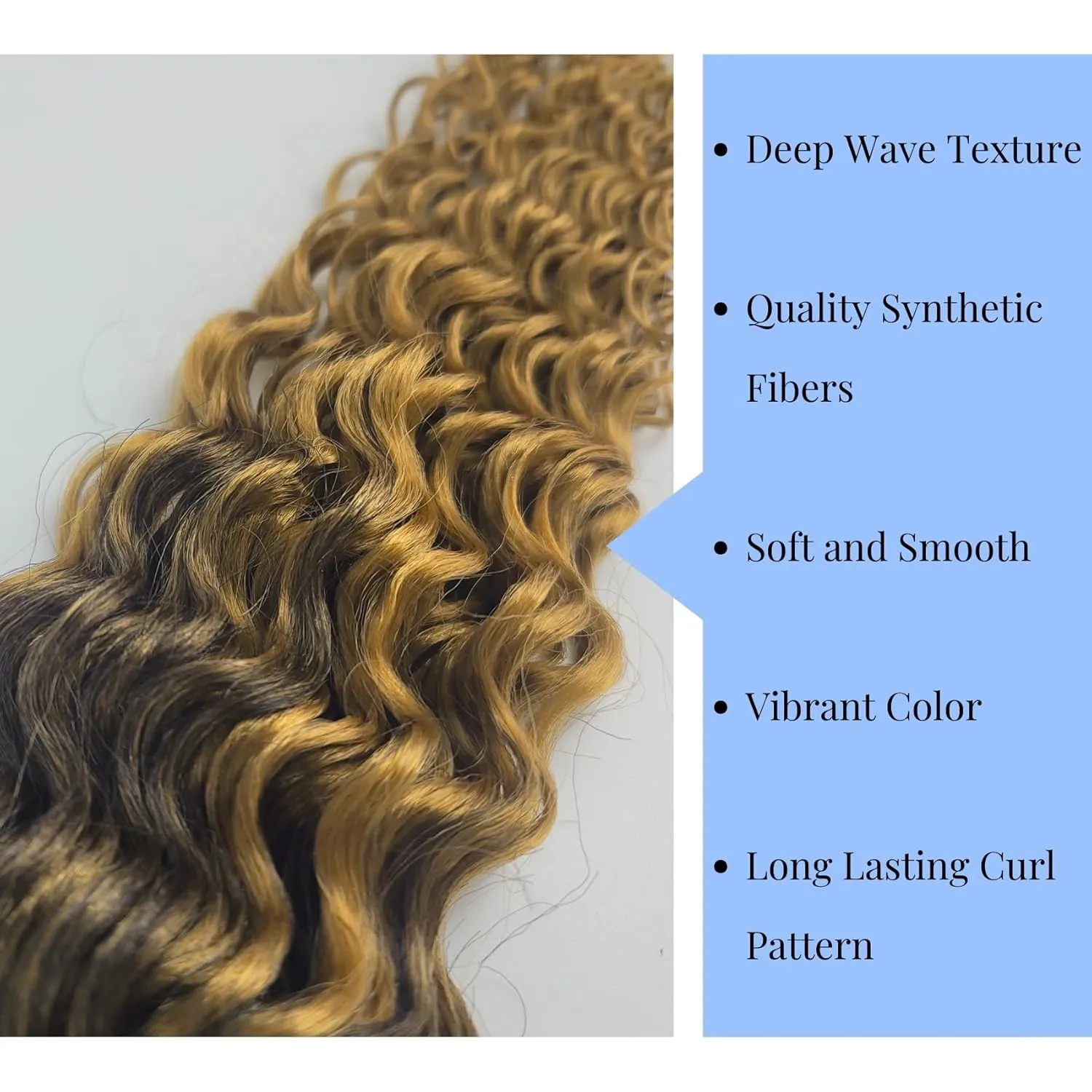 Brown to Honey Blonde Braiding Hair, Pre Stretched for Boho Braids - Synthetic, EZ Braiding Hair for Knotless & Box Braids (5 Packs)
