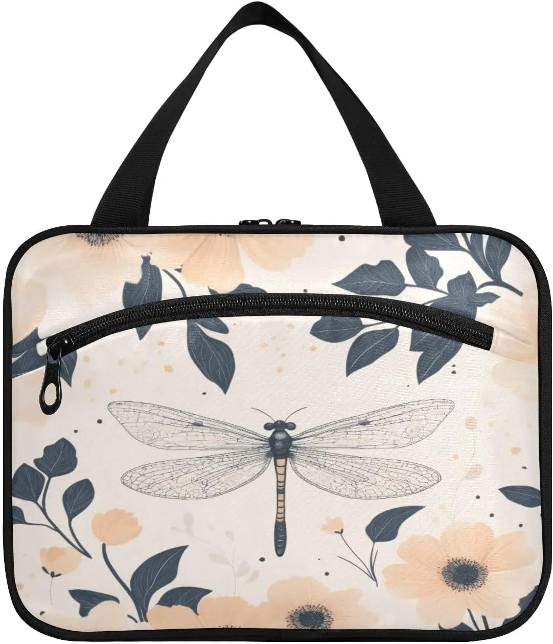 Burbuja Dragonfly Twig Travel Toiletry Bag for Women, Hanging Waterproof Toiletry Bag Cosmetic Organizer for Toiletries Accessories, M