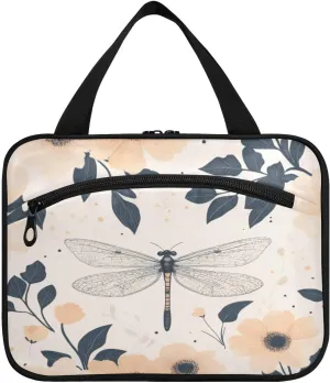 Burbuja Dragonfly Twig Travel Toiletry Bag for Women, Hanging Waterproof Toiletry Bag Cosmetic Organizer for Toiletries Accessories, M