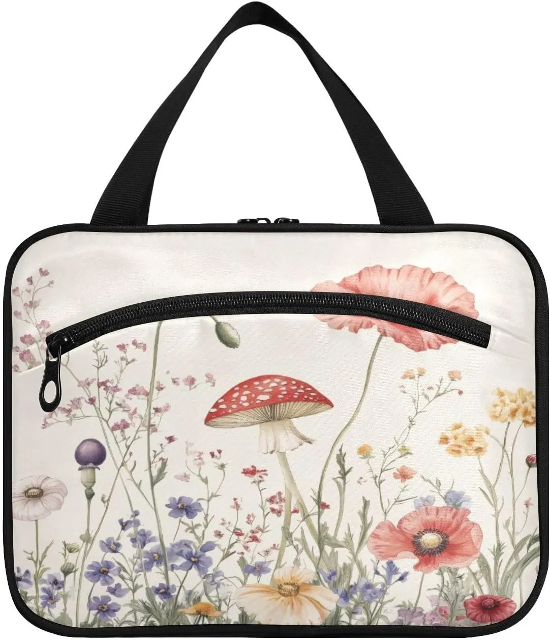 Burbuja Retro Floral Twig Travel Toiletry Bag for Women, Hanging Waterproof Toiletry Bag Cosmetic Organizer for Toiletries Accessories, M