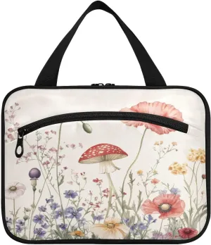 Burbuja Retro Floral Twig Travel Toiletry Bag for Women, Hanging Waterproof Toiletry Bag Cosmetic Organizer for Toiletries Accessories, M
