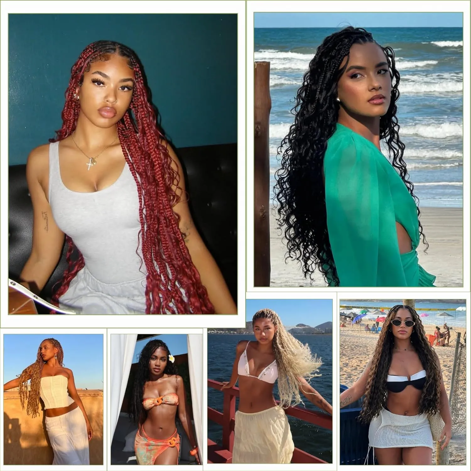 Burgundy Braiding Hair Pre Stretched Dark Red Boho Hair for Braiding Prestretched ez Braid Crochet Curly Deep Wave Braids Knotless Synthetic Boho Braids