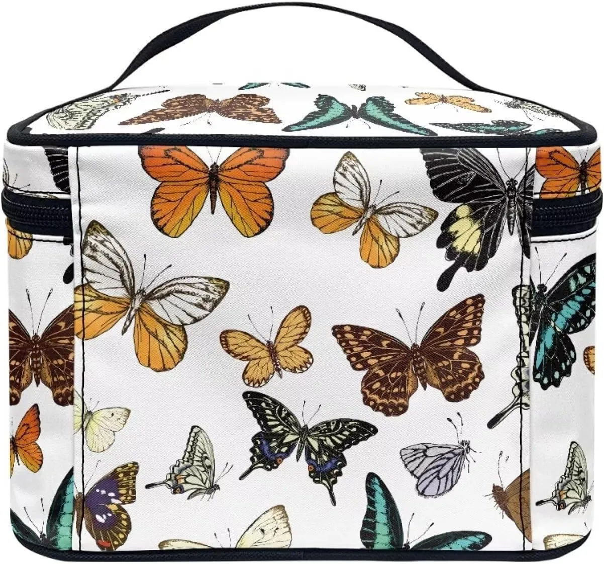 Butterfly Travel Toiletry Bag Women's Makeup Organizer Cosmetic Bags Snowflake Travel Makeup Cases for Women, Xmas Gifts for Mom from Daughter