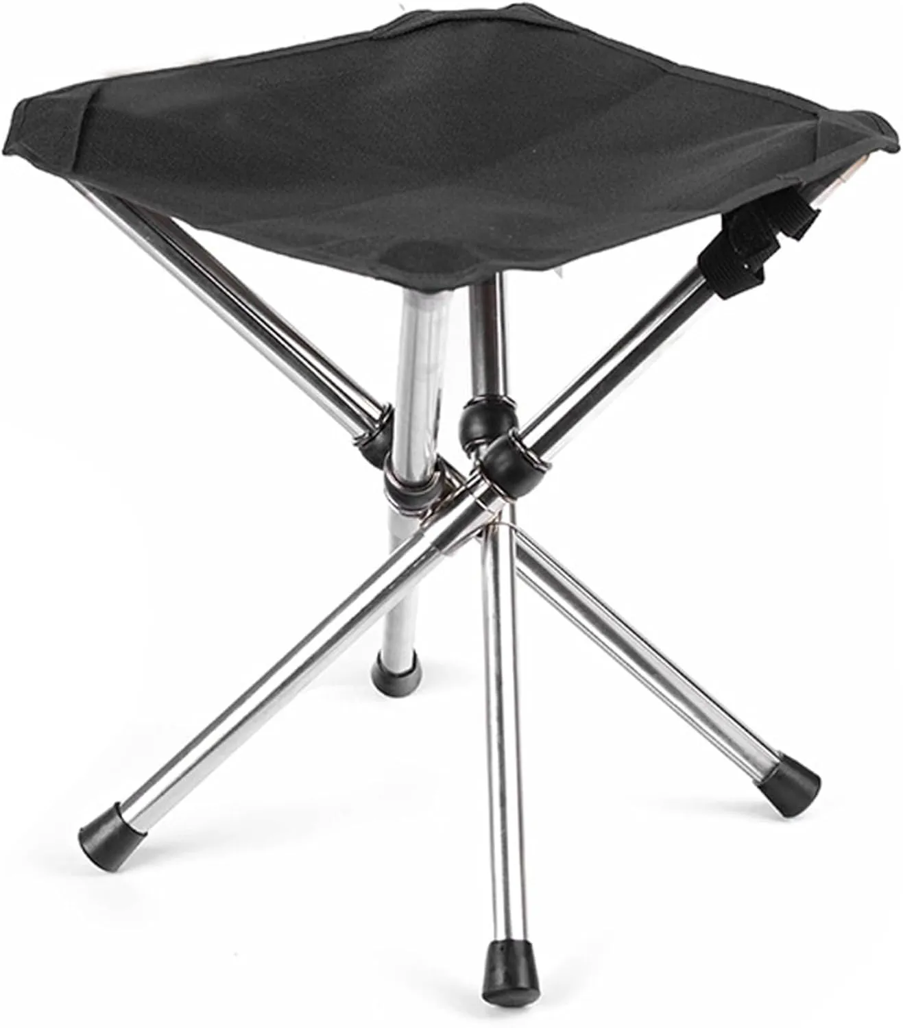 Camping Stool 10.2inch High Folding Camp Stool 220lbs Heavy Loading Tripod Chair Portable Wear-Resistant Fishing Stool Folding Chair for Outdoor Walking Hiking Travel