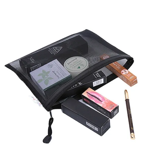 Casual Travel Cosmetic Bag Women Zipper Make Up