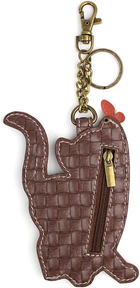 CHALA Cat Collection Women's Decorative Key Fob/Coin Purse Accessory (Slim Cat)