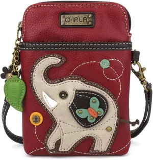 Chala Elephant Collection Faux Leather Cross Body Bag