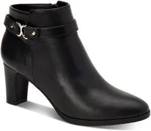 Charter Club Damask Womens Pixxy Faux Leather Dress Boots, Black, 7.5 Medium (B,M)