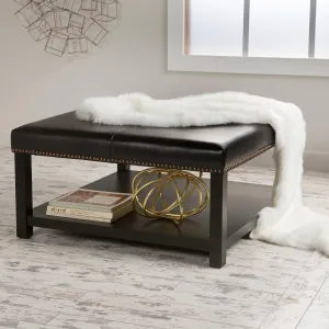 Christopher Knight Home Julia Bench with Rack, Brown