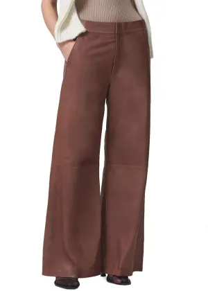 Citizens of Humanity Womens Beverly Solid Leather Bootcut Pants