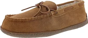 Clarks Men's Augusta Indoor Outdoor Faux Fur Slippers (8 M US, Cinnamon Cow Suede)