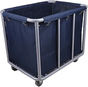 Cleaning Cart with Wheels Stainless Steel, Laundry Basket with Wheels Oxford Thick Cloth Bag, Large Capacity and 4-inch Silent Wheel for Hotel, Hostel, Laundry, Hospital(Blue)