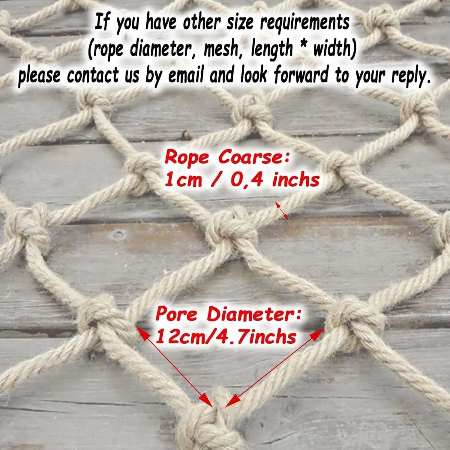 Climbing Frame Net - Heavy Duty Hemp Rope Net for Outdoor Treehouse, Playground, Cargo, Truck Trailer, Safety Climbing Net for Kids,Nylon Swing Net(16x20FT/5x6(M))