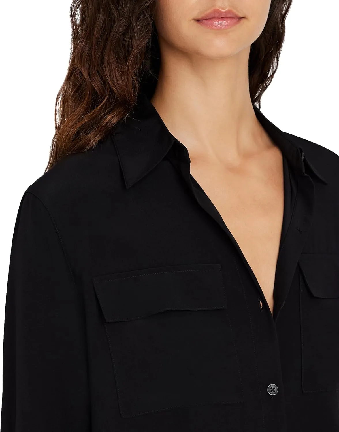 Club Monaco Women's Silk Utility Shirt