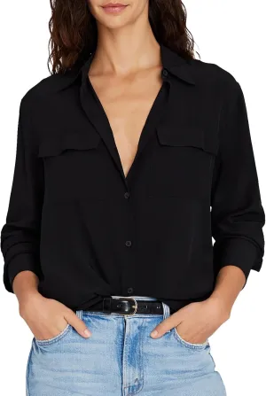 Club Monaco Women's Silk Utility Shirt