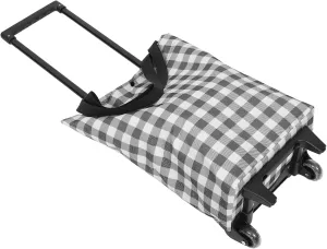 Collapsible Wagon Cart Grocery Cart Bag Rolling Trolley Bag Stylish Pattern for Shopping Household Tasks