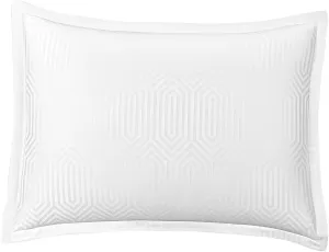 Collection Italian Tivoli Jacquard King Sham White