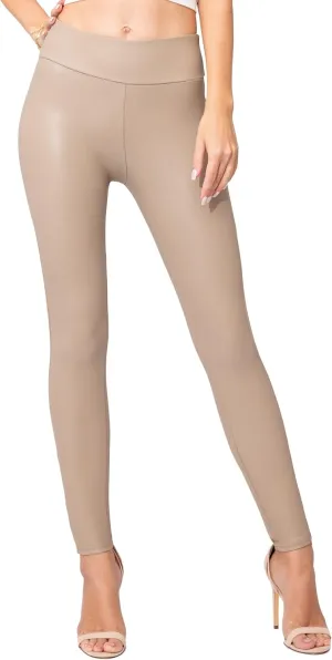 Conceited Leggings for Women in Luxe Velvet or Vegan Faux Leather - Available in Regular and Plus Size