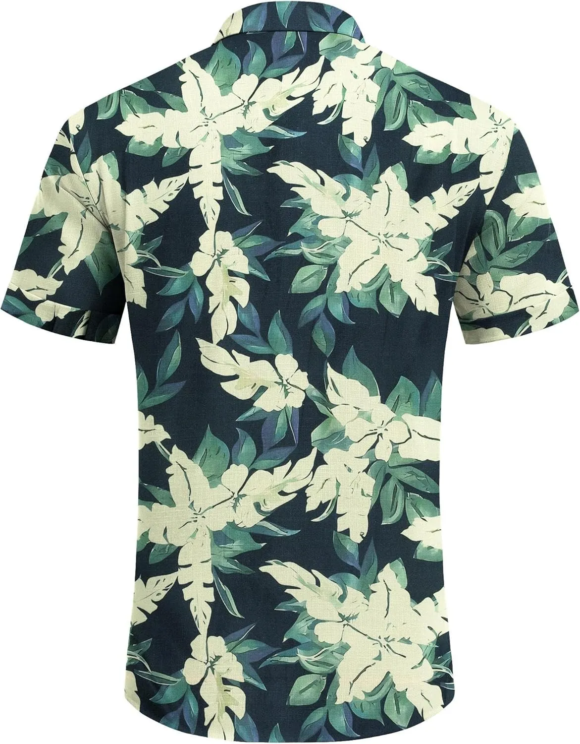 COOFANDY Men's Linen Shirts Short Sleeve Casual Shirts Button Down Shirt for Men Beach Summer Wedding Shirt