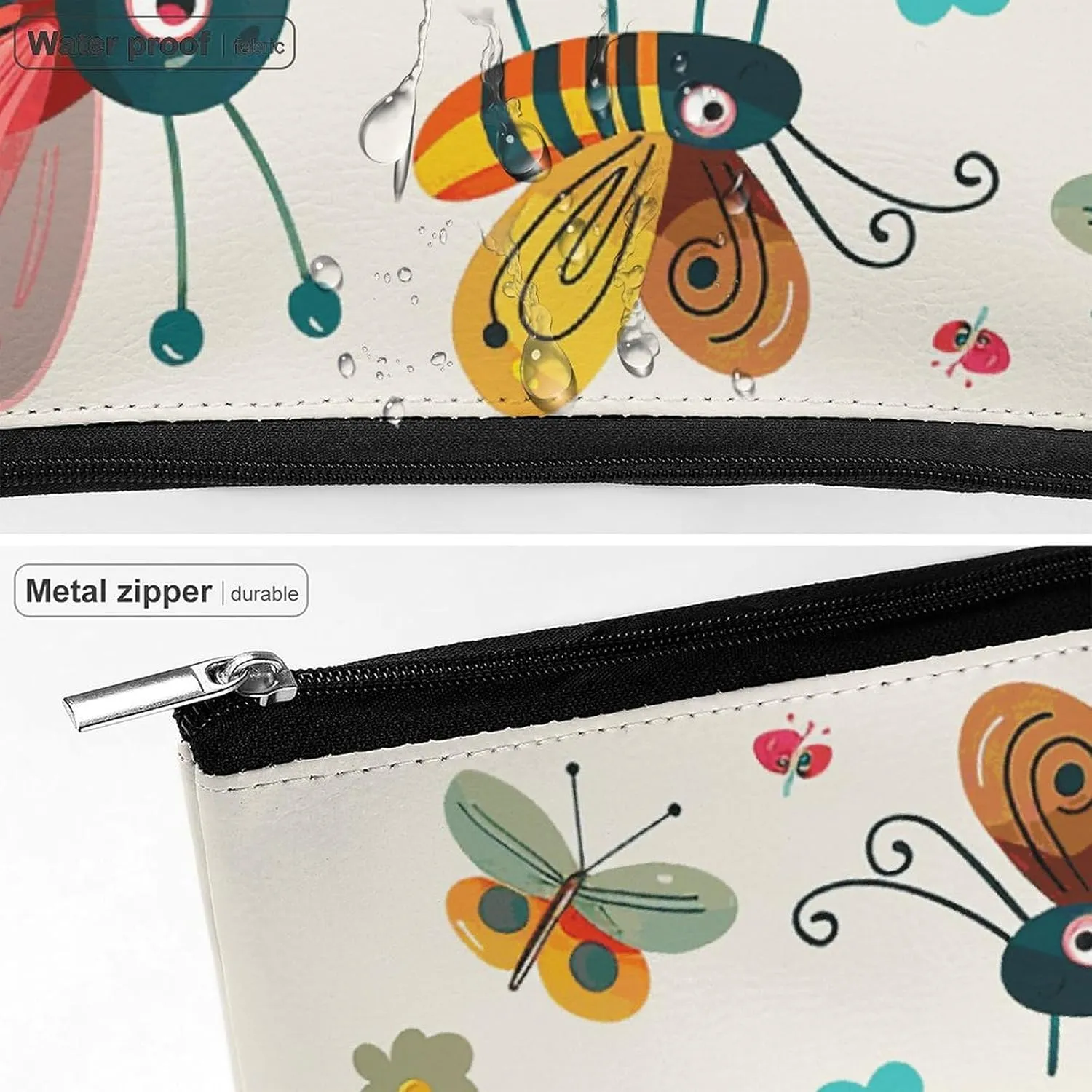 Cosmetic Bag Makeup Bags for Women Portable Makeup Bag Cartoon Small Insect Makeup Case Travel Toiletry Bag for Travel Accessories