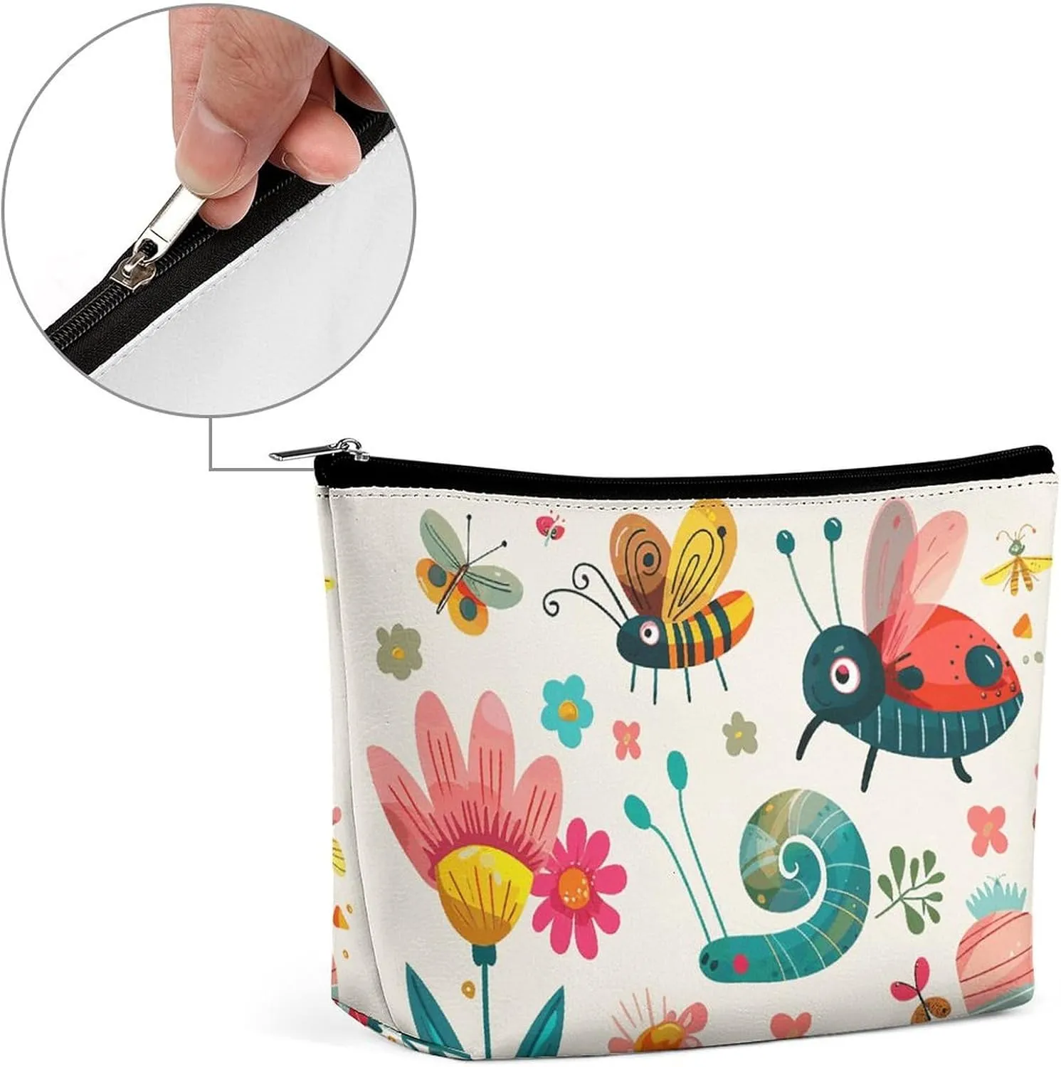 Cosmetic Bag Makeup Bags for Women Portable Makeup Bag Cartoon Small Insect Makeup Case Travel Toiletry Bag for Travel Accessories