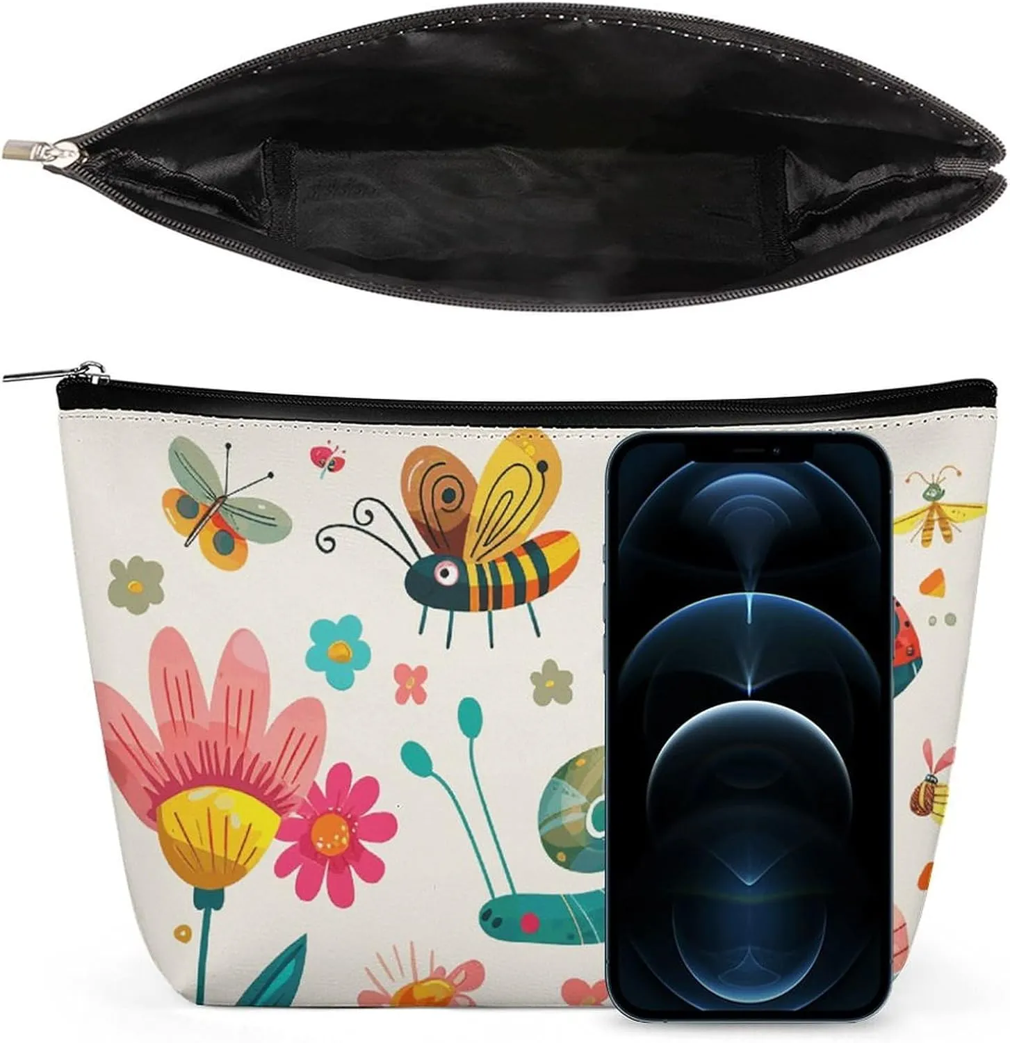 Cosmetic Bag Makeup Bags for Women Portable Makeup Bag Cartoon Small Insect Makeup Case Travel Toiletry Bag for Travel Accessories