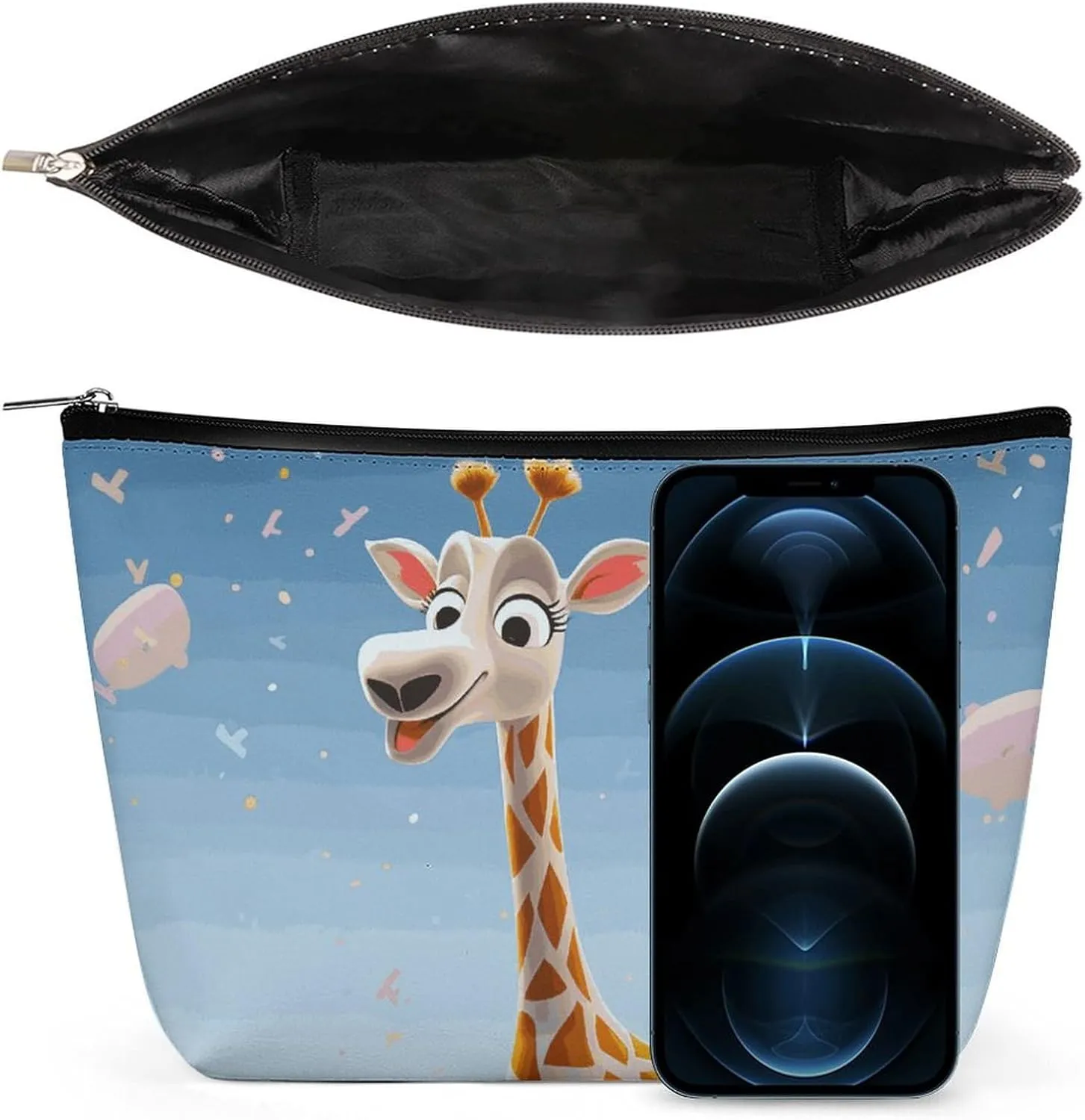 Cosmetic Bag Makeup Bags for Women Portable Makeup Bag Cartoons Giraffe Makeup Case Travel Toiletry Bag for Travel Accessories