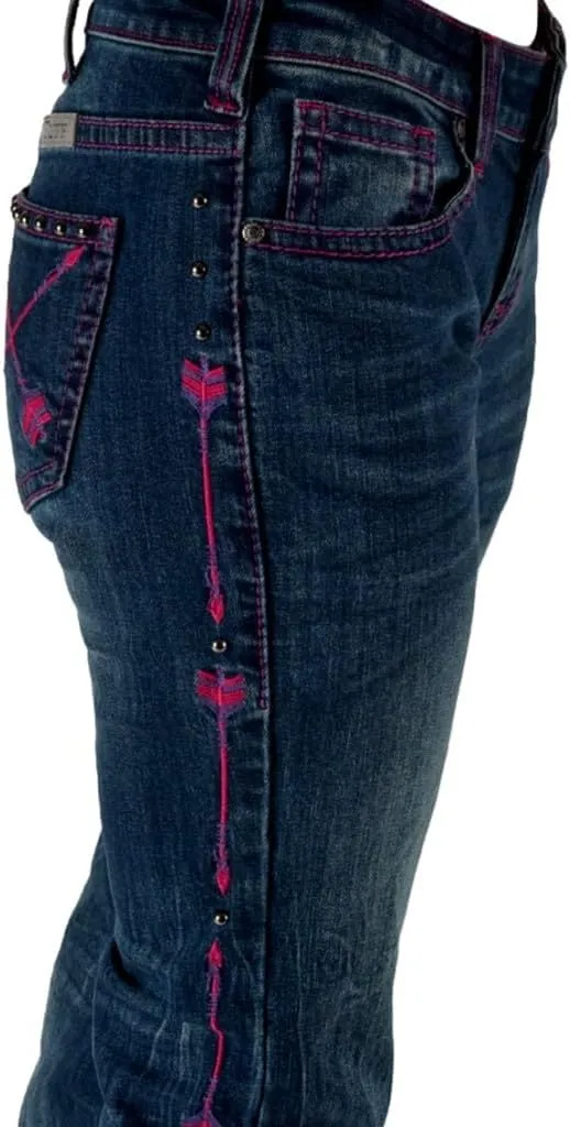Cowgirl Tuff Western Jeans Womens Pink Arrows Medium Wash JPNKAW