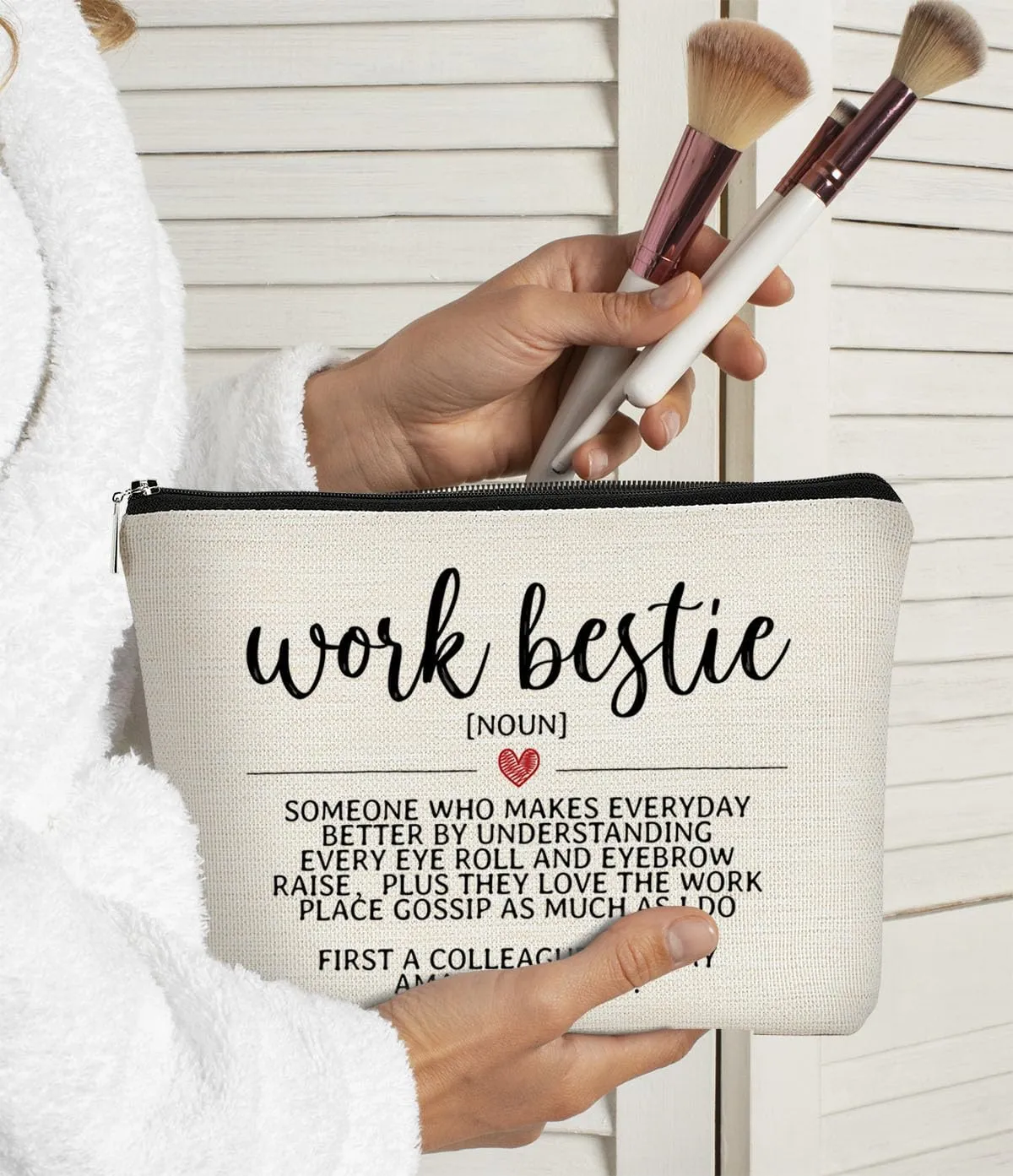 Coworker Gifts for Women Work Bestie Gift Definition Small Makeup Bag,Friendship Retirement Gifts Cosmetic Bag,Farewell Goodbye Gifts for Coworkers,Thank You Christmas Birthday Gift