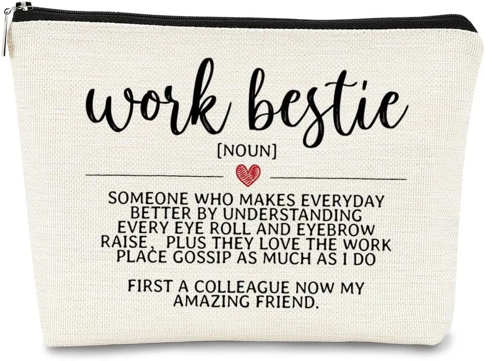 Coworker Gifts for Women Work Bestie Gift Definition Small Makeup Bag,Friendship Retirement Gifts Cosmetic Bag,Farewell Goodbye Gifts for Coworkers,Thank You Christmas Birthday Gift
