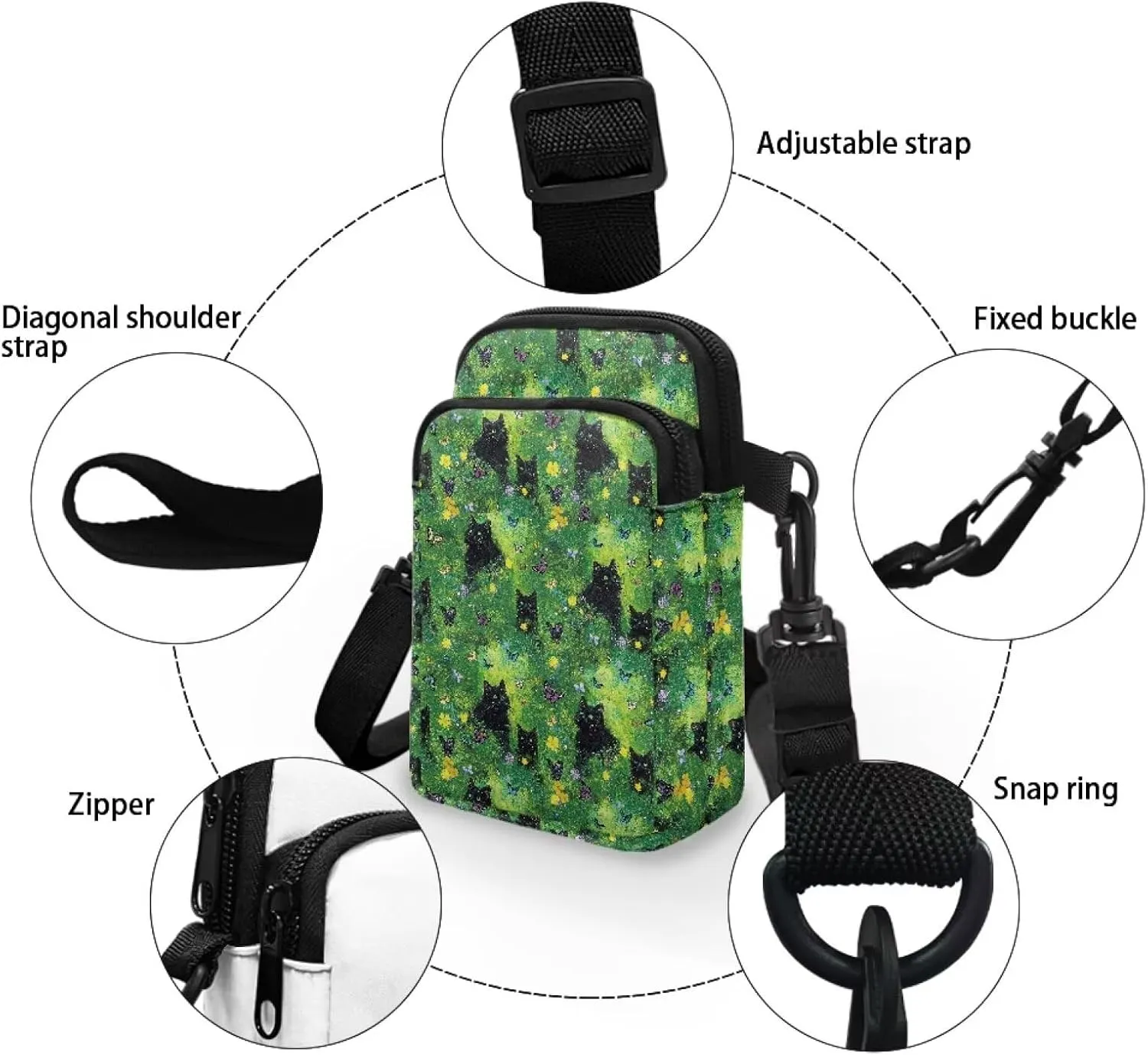 Crossbody Purses for Women with Adjustable Strap Mini Over Shoulder Handbag Purse Wallet Phone Bag