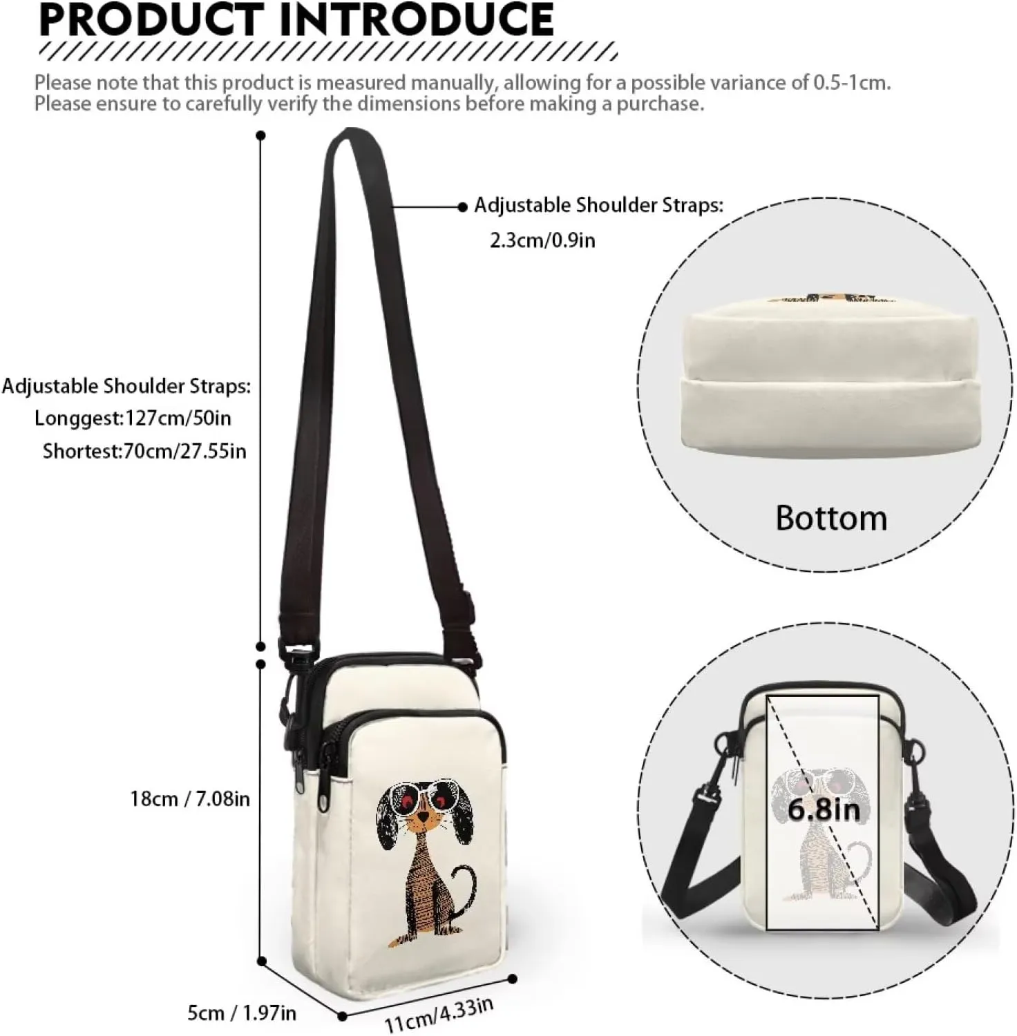Crossbody Purses for Women with Adjustable Strap Mini Over Shoulder Handbag Purse Wallet Phone Bag