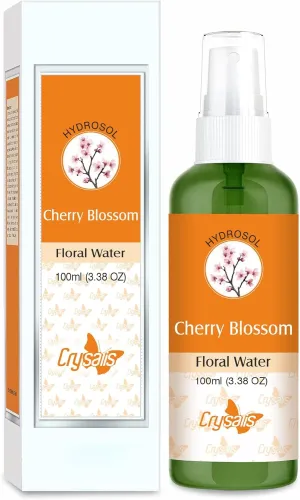 Crysalis Cherry Blossom Hydrosol | Cosmetic Grade Floral Water for Skin & Hair Formulations | Ideal for Toners, Mists, Lotions, and DIY Products – 100 ml / 3.38 Fl Oz