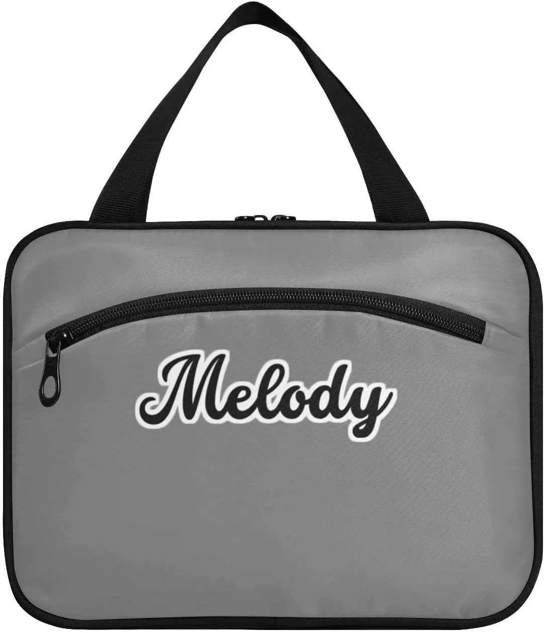Custom Grey Hanging Cosmetic Bags for Women Personalized Travel Toiletry Bag Large Waterproof Travel Makeup Organizer Customized Cosmetic Travel Bag for Women Men Shampoo Cosmetics,L
