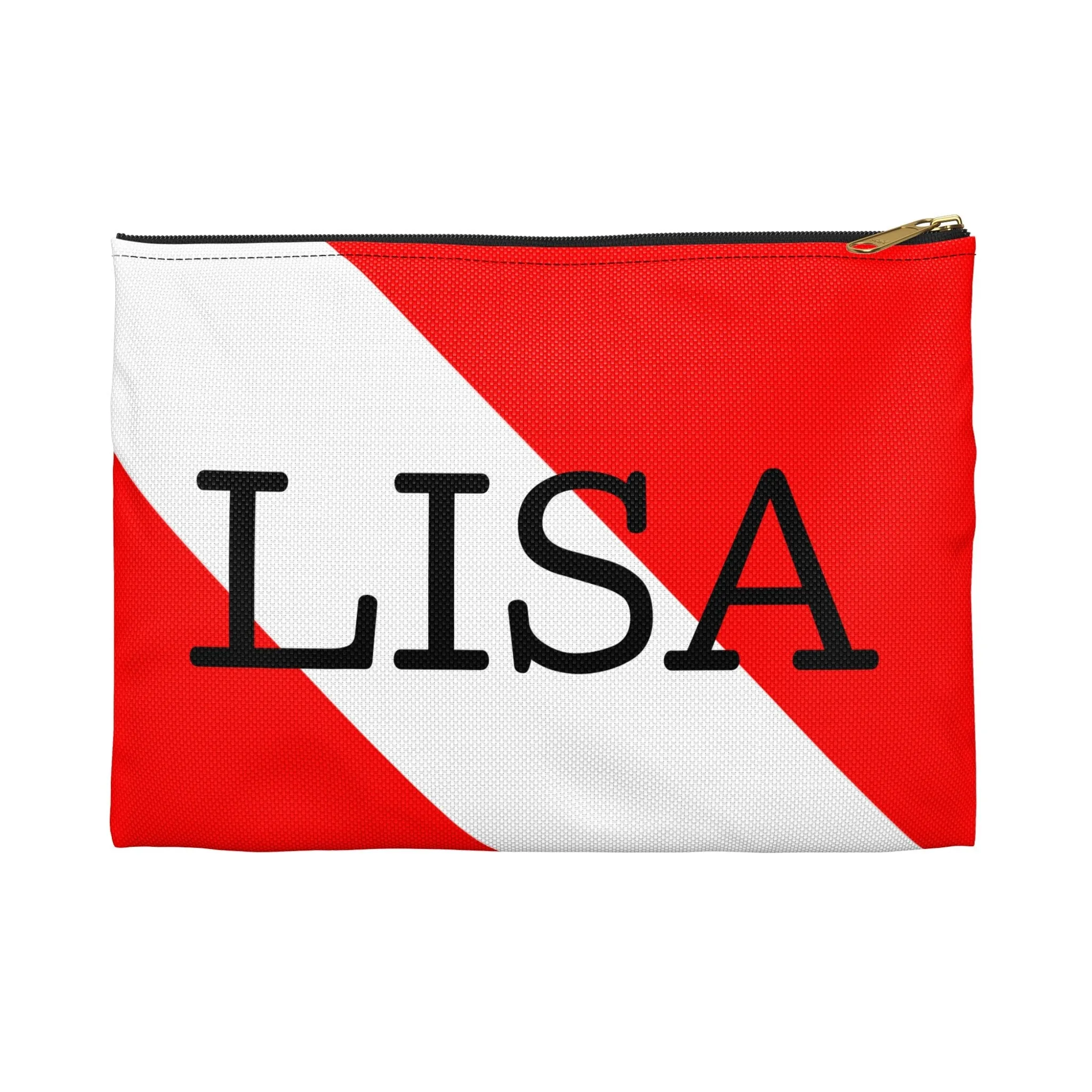 Custom  Scuba Diver Down Flag Accessory Pouch