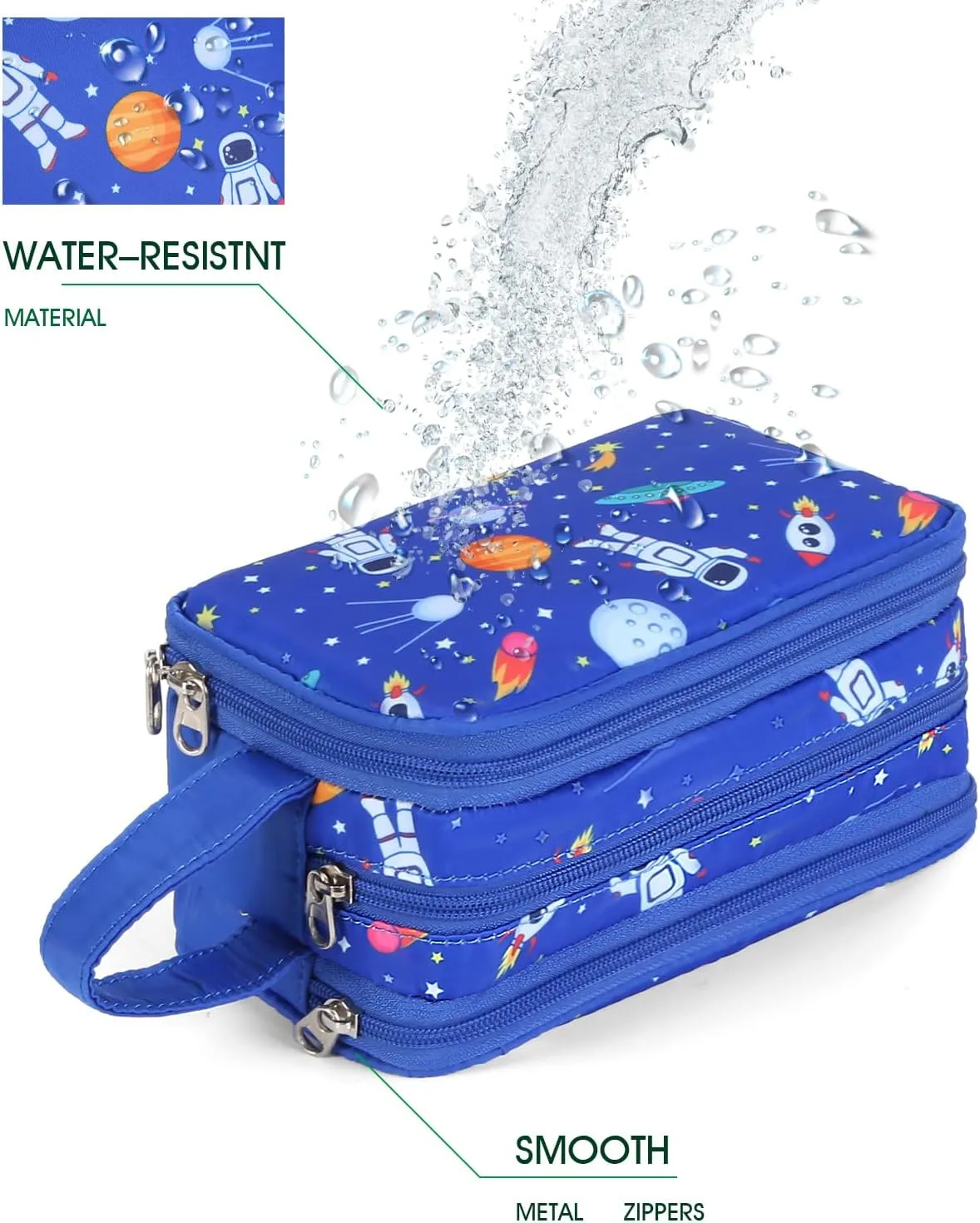 Cute Kids Toiletry Bag for Boys, Toddler Travel Makeup Bag Cosmetic Bag for Toddler Boys Gift