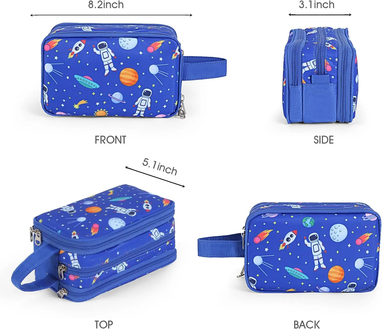 Cute Kids Toiletry Bag for Boys, Toddler Travel Makeup Bag Cosmetic Bag for Toddler Boys Gift
