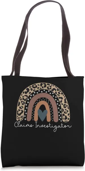 Cute Leopard Boho Rainbow for Claims Investigator Squad Tote Bag