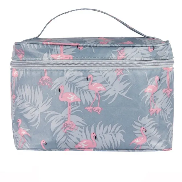 Cyflymder Polyester Multifunction Women Cosmetic Bag Travel Toiletries Storage Organize HandBag Waterproof Female Brush MakeUp Case