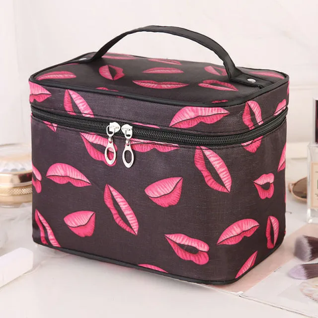 Cyflymder Polyester Multifunction Women Cosmetic Bag Travel Toiletries Storage Organize HandBag Waterproof Female Brush MakeUp Case