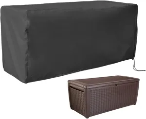 Deck Box Cover Waterproof Heavy Duty Patio Ottoman Cover All Weather Protection Outdoor Large Deck Cover Rectangular for Keter Suncast Lifetime